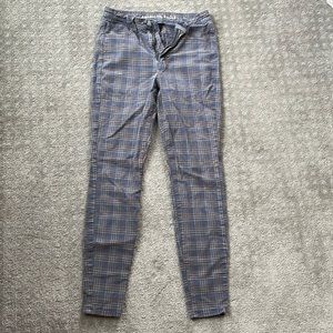 Plaid super high rise jegging